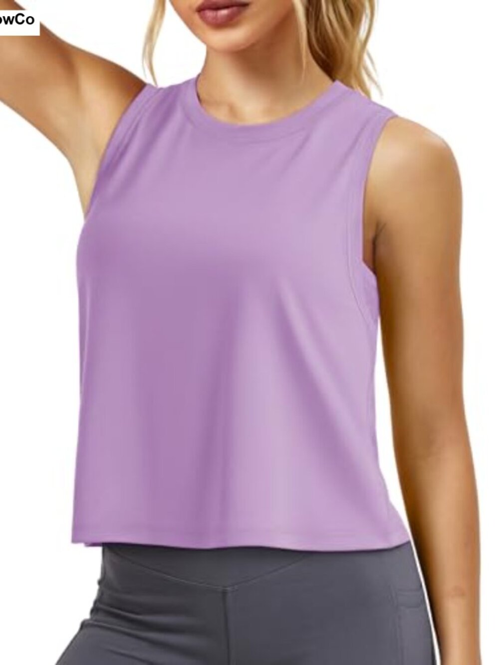 Women's Cropped Athletic Tank Top Quick Dry Moisture Wicking Workout Yoga Gym